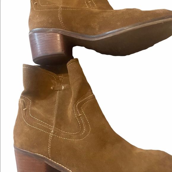 Dolce Vita Womens Sutton Brown Ankle Boots Size 9 Brown Leather Suede Booties - Picture 8 of 11